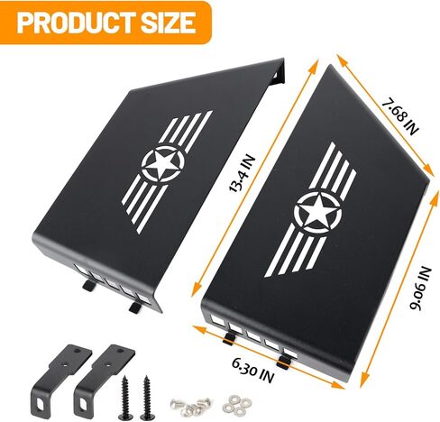 صينية تنظيم الباب الخلفي من MAIKER OFF ROAD، صندوق تخزين للباب، منظم إدخال جانبي للباب، خمس نجوم لـ 2018-2024 Jeep Wrangler JL JLU & Gladiator JT (قطعتان) in Kuwait