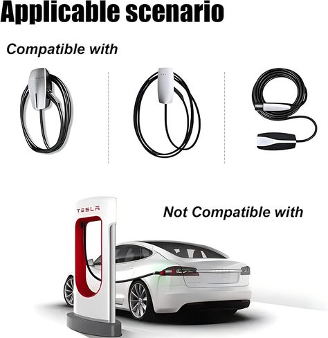 Compatible with Tesla to J1772 EVs Portable Charging Adapter, Max 60 Amp 250V Compatible with Tesla High Powered Wall Connector Mobile Connector Destination Charger in Saudi Arabia