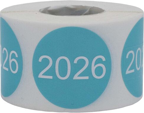 Blue 2022 Year Stickers 1 1/2 Inch Circle Dots 500 Total Labels in Saudi Arabia