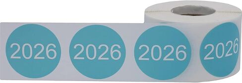 Blue 2022 Year Stickers 1 1/2 Inch Circle Dots 500 Total Labels in Saudi Arabia