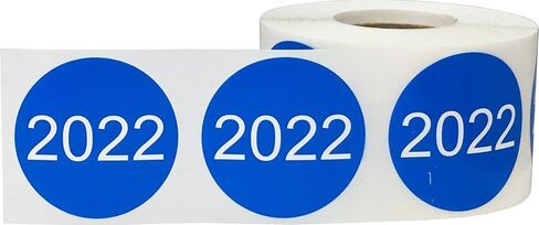 Blue 2022 Year Stickers 1 1/2 Inch Circle Dots 500 Total Labels in Saudi Arabia
