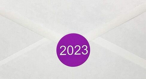 Blue 2022 Year Stickers 1 1/2 Inch Circle Dots 500 Total Labels in Saudi Arabia