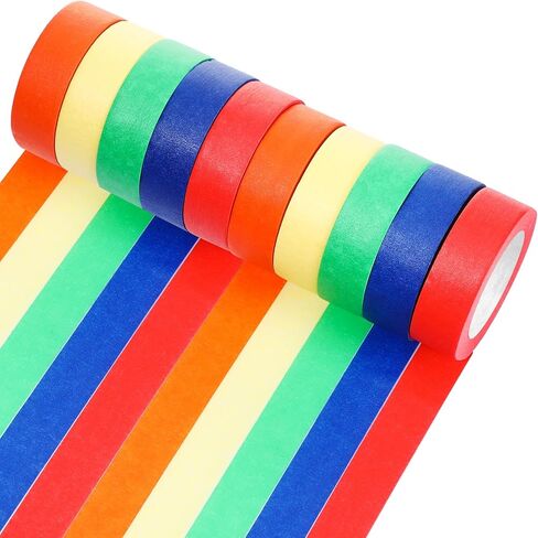 Cholemy Lab Labeling Tape Variety Pack 500 Inch Long x 3/4 Inch Width Laboratory Labeling Tape 5 Assorted Color Tape for Color Coding and Marking, Removable and Water Resistant (5 Rolls) in Saudi Arabia