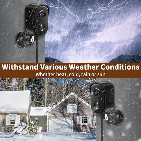 كابل طاقة 25FT/7.5M مع محول متوافق مع كاميرا Vision Well، كابل شحن USB مقاوم للطقس يوفر مصدر طاقة مستمر، سلك طاقة مسطح - أسود in Kuwait