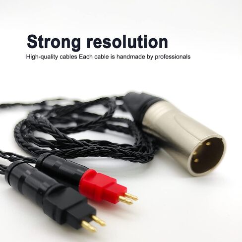 Balanced XLR 4Pin Cable for HD545 HD565 HD580 HD650 HD600 HiFi Cable Made with an Improved 100-strand Soft Teflon Coated Silver Plated Copper Wire 1.8m/5.9ft in Kuwait