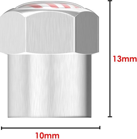 قبعات جذعية صمام الإطارات العلم الأمريكي، الولايات المتحدة الأمريكية مع حلقة مطاطية على شكل حرف O، أغطية جذعية عالمية للسيارات وسيارات الدفع الرباعي والدراجات والدراجات والشاحنات والدراجات النارية، وختم محكم عالي التحمل (كروم كلاسيكي (8 عبوات)) in Kuwait