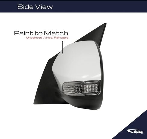 استبدال المرآة الجانبية للسائق Spieg TO1320295 لسيارة Toyota Corolla 2014-2019 قابلة للطي يدويًا مع ضوء إشارة الانعطاف باللون الأسود 7 دبابيس (يسار) in Kuwait
