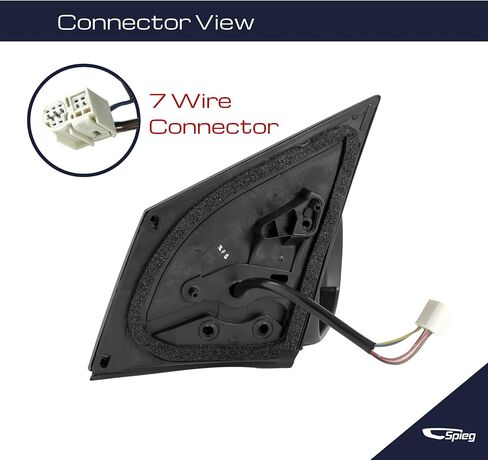 استبدال المرآة الجانبية للسائق Spieg TO1320295 لسيارة Toyota Corolla 2014-2019 قابلة للطي يدويًا مع ضوء إشارة الانعطاف باللون الأسود 7 دبابيس (يسار) in Kuwait