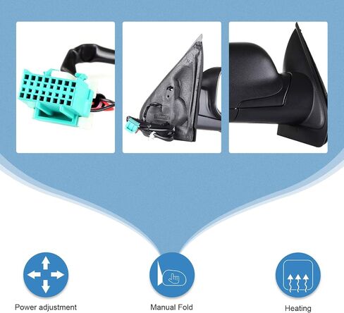 مرآة سحب ECCPP مناسبة 02-09 لسيارة Chevy Trailblazer/Trailblazer EXT 03-08 لسيارة Isuzu Ascender 02-04 لسيارة Oldsmobile Bravada 02-09 لسيارة GMC Envoy XL/Envoy XUV/Jimmy Power قابلة للطي in Kuwait
