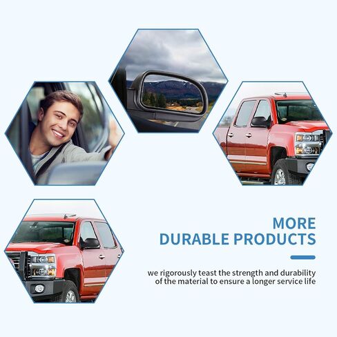 مرآة سحب ECCPP مناسبة 02-09 لسيارة Chevy Trailblazer/Trailblazer EXT 03-08 لسيارة Isuzu Ascender 02-04 لسيارة Oldsmobile Bravada 02-09 لسيارة GMC Envoy XL/Envoy XUV/Jimmy Power قابلة للطي in Kuwait