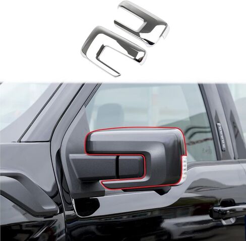 غطاء مرآة الباب الجانبي ملحقات قولبة لفورد F150 2021+ (نمط ألياف الكربون) in Kuwait