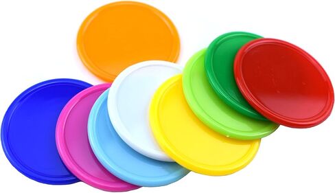 Counters 9 Colors,Plastic Learning Counter Math Teaching/Bingo Tokens/Poker Chips - Plastic Piece 37mm - 90 Pcs in Saudi Arabia