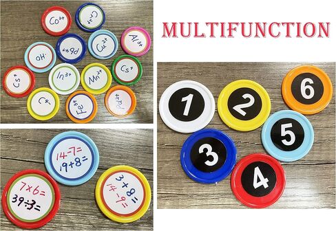 Counters 9 Colors,Plastic Learning Counter Math Teaching/Bingo Tokens/Poker Chips - Plastic Piece 37mm - 90 Pcs in Saudi Arabia