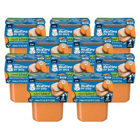 Gerber 2nd Foods Sacter عشاء الحزمة متنوعة ، دجاج التفاح ، تركيا البطاطا الحلوة ، ولحم البقر الخضار ، أحواض 4 أوقية (إجمالي 24 حوض)