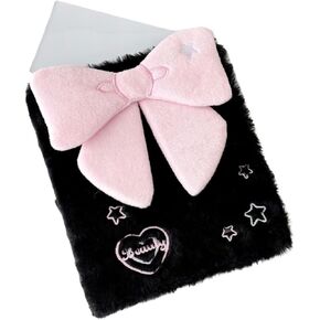 A6 Bow Kpop Photocard Binder Collect Book Idol Plush Photo Card Holder Photocards Album(Red)