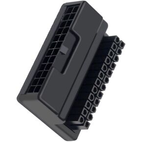 Right Angled ATX24Pin Adapter ATX24Pin Female to Male 90Degree Power Connector for Desktop Motherboards Installation
