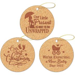 Christmas Ornaments, New Baby Ornament Christmas Bauble Xmas Gifts, Keepsake Christmas Tree Ornament for Holiday Wedding Party Decorations, 3 Inch