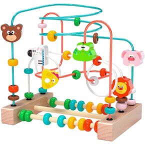 Bead Maze Toy Beads Roller Developmental Fruits Shapes Grasping Ability New Year Gift Motor Skills Educational Circle Toy, Fruit