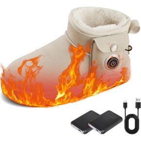 Electric Heating Boots, Heated Slippers Women, Warm Winter Cotton Shoes for Women, with 5000mah USB Rechargeable Battery in Kuwait