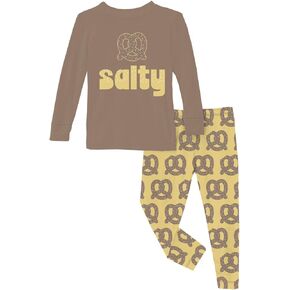 كيككي الرسوم البيانية تي شيرت الأكمام الطويلة بيجاما ، طفل ل Kid Super Super Soft Pajamas