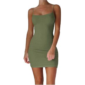 Ladies' Fashion Versatile Solid Color Strap Casual Skirt Women Dresses Casual in Saudi Arabia