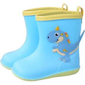 Kids Rain Boots For Girls Boys Toddler Waterproof Rubber Boots Dinosaur Printed Water Boots Toddler Rain Boots Boys