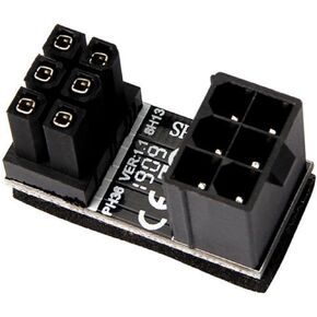 GPU VGA PCIe 8Pin Power Adapter GPU PCIe 8Pin 180 Degree UTurn Power Adapter Board for Desktop Graphics Card Connector