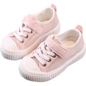 Girls Kids Flat Non Slip Sneaker Ankle Hook and Loops Shoelaces Outdoor Running Sport Shoes Kids Girl Mesh Breathable