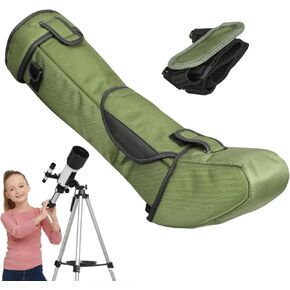 Telescope Bag – Nylon, Black, Spotting Scope, Storage Case, Travel Pack | Shock-Proof Adjustable Shoulder Strap Telescope Carrying Case For Outdoor Astronomy Gear Birdwatching 100MM 80MM Compatible