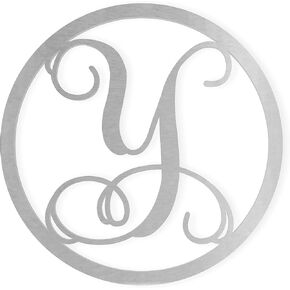 Jess and Jessica Metal Letter M, Monogram Outdoor Wreath Wall Letters, Hanging Door Sign, Large for Wall Decor, Metal Cursive Font Decor, Wedding Font