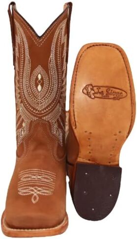 Womens Leather Western Boot Square Toe Cowboy Boot For Women Mid Calf in Kuwait