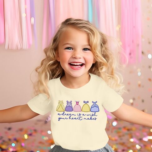 Princess Girls Shirt Dress Bowknot Graphic T Shirt Toddler Magical Shirts Girl Holiday Vacation Tee Tops in Saudi Arabia