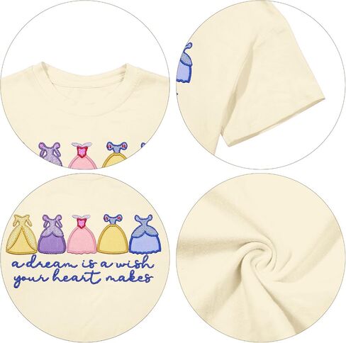 Princess Girls Shirt Dress Bowknot Graphic T Shirt Toddler Magical Shirts Girl Holiday Vacation Tee Tops in Saudi Arabia