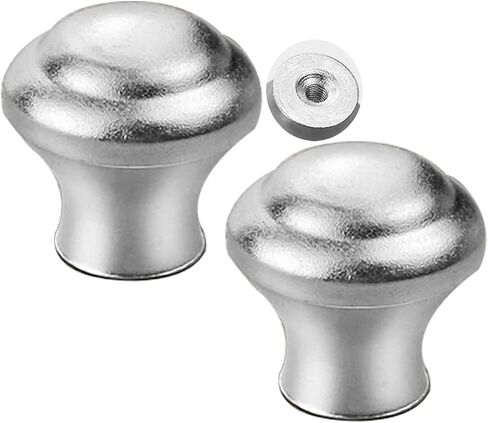 Wardrobe Door Handles,2pcs Frosted Silver Drawer Handles Aluminum Alloy Furniture Handle,Cupboard knockers Bedroom Knob Knobber for Dresser(Hole Distance 128mm) in Saudi Arabia