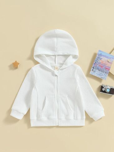 الأطفال خفيفة الوزن سترة قميص سترة طفل و Girl Sweater Wear Wear Coat Toddler Full zip Hoodie للأطفال in Kuwait