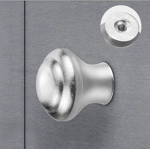 Wardrobe Door Handles,2pcs Frosted Silver Drawer Handles Aluminum Alloy Furniture Handle,Cupboard knockers Bedroom Knob Knobber for Dresser(Hole Distance 128mm) in Saudi Arabia