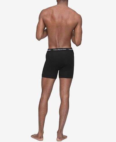 Calvin Klein Men's Cotton Classics 5-Pack Boxer Brief (X-Large, Black with Atlantic Deep/Cinnabar/Grey Heather/Bel Air Blue/Blueberry Waistband) in Saudi Arabia
