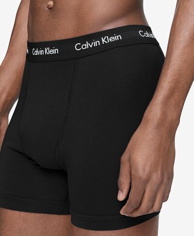 Calvin Klein Men's Cotton Classics 5-Pack Boxer Brief (X-Large, Black with Atlantic Deep/Cinnabar/Grey Heather/Bel Air Blue/Blueberry Waistband) in Saudi Arabia