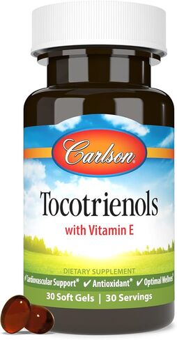 Carlson - Tocotrienols, 40 mg, with Natural-Source Vitamin E, Gamma, Alpha, Delta, Beta, Sustainably Sourced, 30 Softgels in Saudi Arabia