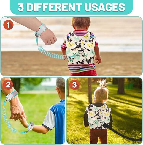 Toddler Harness with Anti Lost Wrist Link - Baby Safety Leash for Kids for Travel for Crowded Parks, Airports in Saudi Arabia