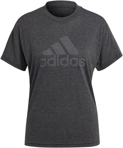 تي شيرت Adidas Women's Future Icon Wins 3.0، بنفسجي فيوجن ميلانج/أبيض، مقاس صغير in Saudi Arabia