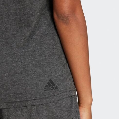 تي شيرت Adidas Women's Future Icon Wins 3.0، بنفسجي فيوجن ميلانج/أبيض، مقاس صغير in Saudi Arabia