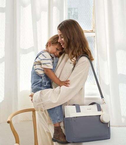 LOVEVOOK Diaper Bag Tote Large Travel Baby Bag for Mom and Dad Hostipal Diaper Tote with Pacifier Case Changing Pad in Saudi Arabia