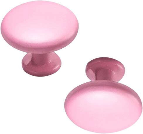 Wardrobe Door Handles,2pcs Pink Drawer Handles Round T-Shaped Aluminum Alloy Furniture Handle,Cupboard knockers Bedroom Knob Knobber for Dresser(Hole spacing 64mm) in Saudi Arabia