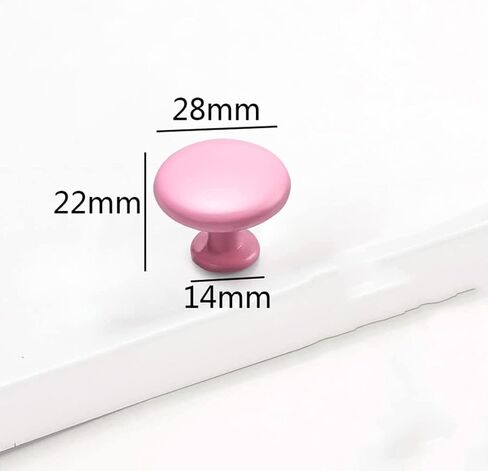 Wardrobe Door Handles,2pcs Pink Drawer Handles Round T-Shaped Aluminum Alloy Furniture Handle,Cupboard knockers Bedroom Knob Knobber for Dresser(Hole spacing 64mm) in Saudi Arabia