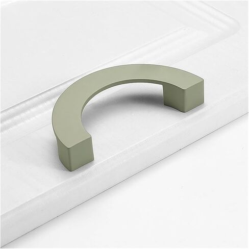 Hidden Drawer Pulls，2 Packs Drawer Pulls Zinc Alloy Profile for Wardrobe,Dresser,Bathroom Children's Room Colourful Handles Cabinet semi-circular Door Knob Half Moon Kitchen(White,Hole Pitch 96mm) in Saudi Arabia