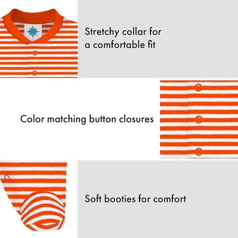 Creative Knitwear College Baby Baby Striped Romper - شعار الفريق ، ألوان متعددة ، للبنين والبنات (0-9 أشهر) in Kuwait