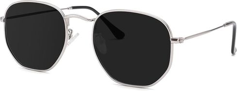 Pro Acme Polarized Hexagon Sunglasses for Women Men Polygon Sunnies Square Metal Frame in Saudi Arabia