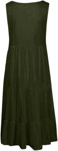 Women's Casual Solid Color Dress for Spring and Summer Comfortable Lightweight Maxi Dresses for Women Casual in Saudi Arabia