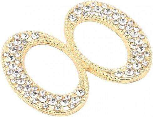 Rose Gold Metal Fashion Scarf Ring Buckle Clip Pin with Dazzling Crystal Rhinestone in Saudi Arabia